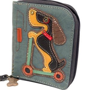 Chala Wiener- Dachshund Zip Around Wallet
